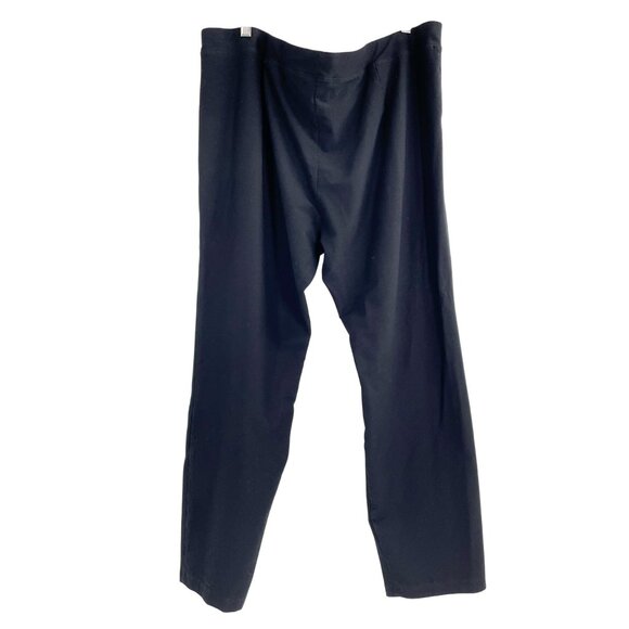Eileen Fisher Black Pull On Washable Crepe Pants Elastic Waist Womens Plus 2X - Picture 3 of 8